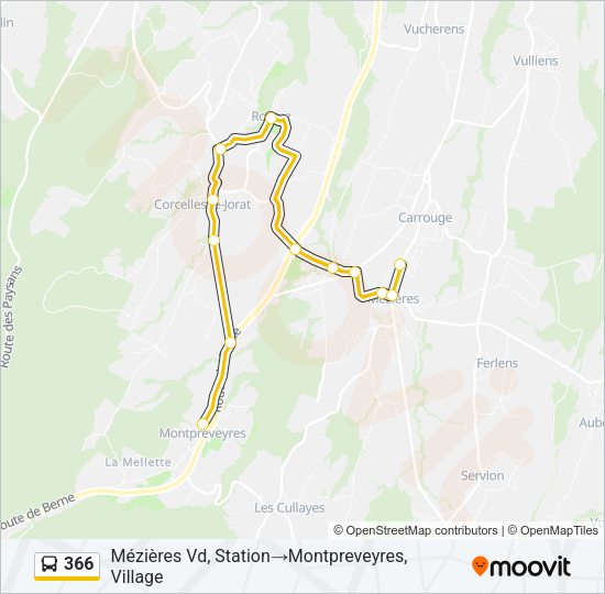 366 Bus Line Map