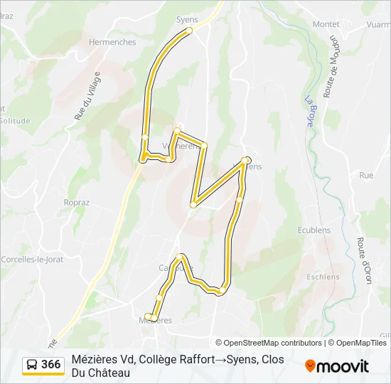 366 Bus Line Map