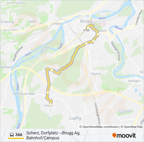 366 Bus Line Map