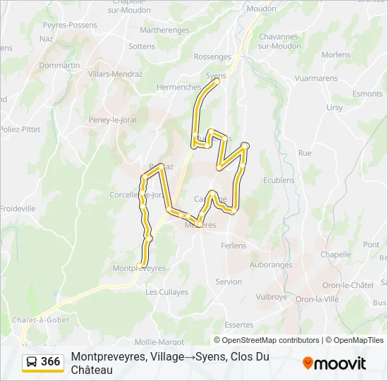 366 Bus Line Map