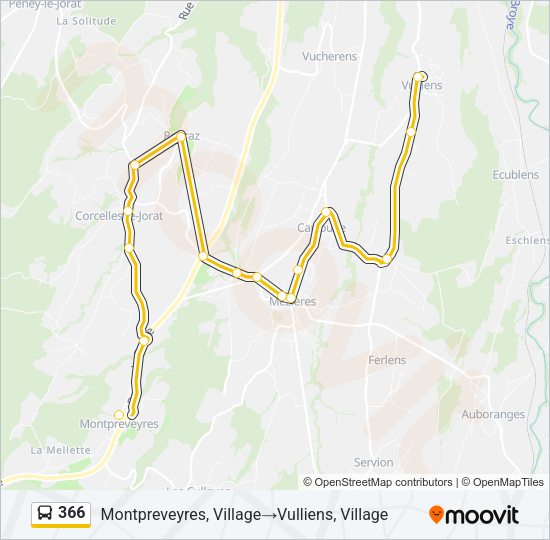 366 Bus Line Map