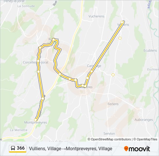 366 Bus Line Map