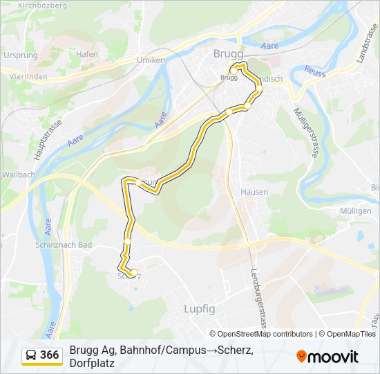 366 Bus Line Map