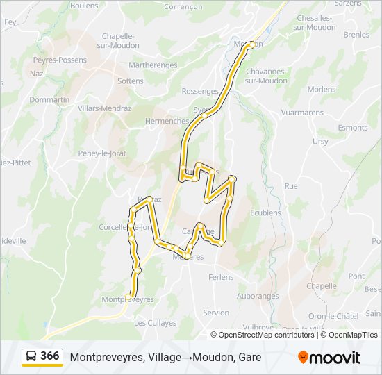 366 Bus Line Map