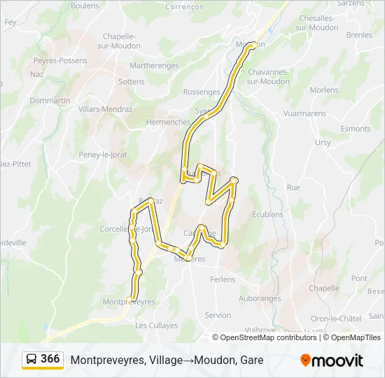 366 Bus Line Map