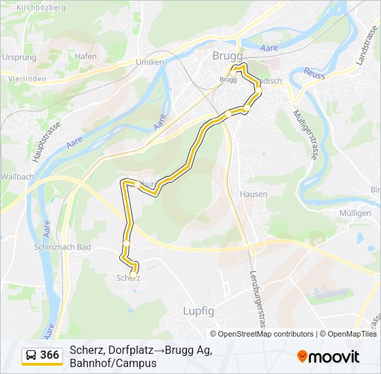 366 Bus Line Map