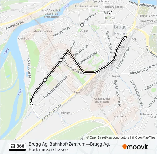 368 Bus Line Map