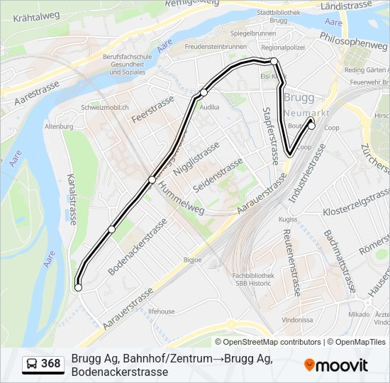 368 Bus Line Map