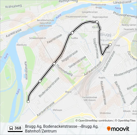 368 Bus Line Map