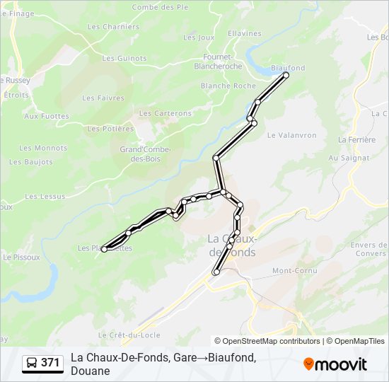 371 bus Line Map