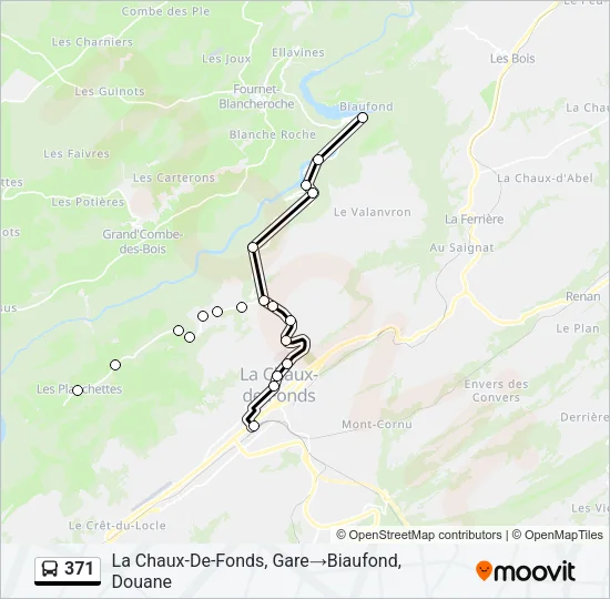 371 Bus Line Map
