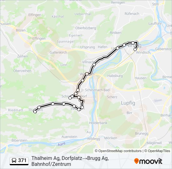 371 Bus Line Map