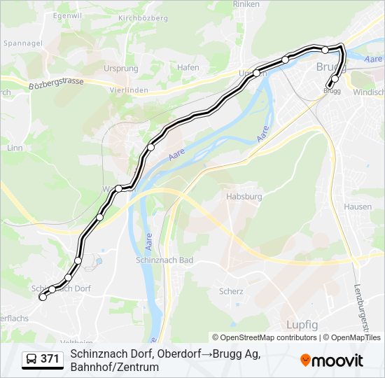 371 Bus Line Map
