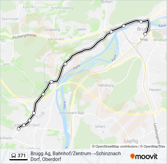 371 Bus Line Map