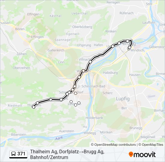 371 Bus Line Map