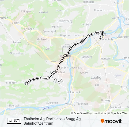 371 Bus Line Map