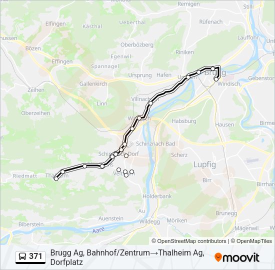 371 Bus Line Map