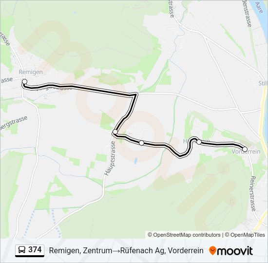 374 Bus Line Map