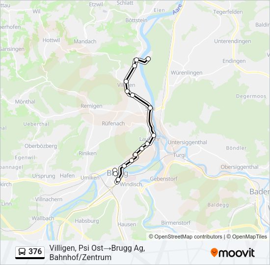 376 Bus Line Map