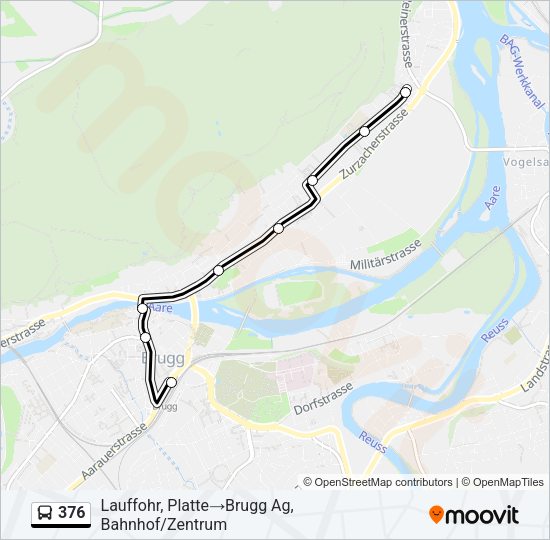 376 Bus Line Map