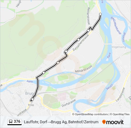376 Bus Line Map