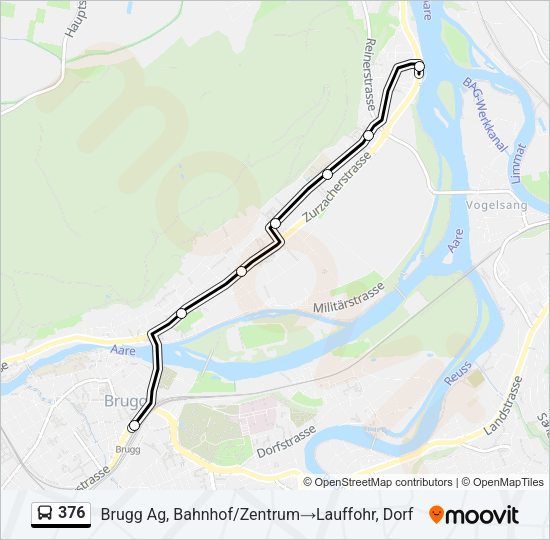 376 Bus Line Map