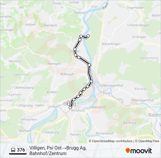 376 Bus Line Map