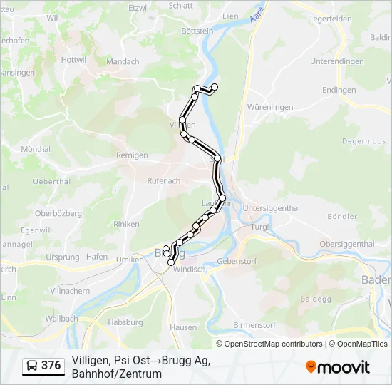 376 Bus Line Map