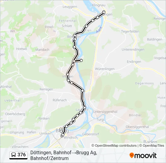 376 Bus Line Map