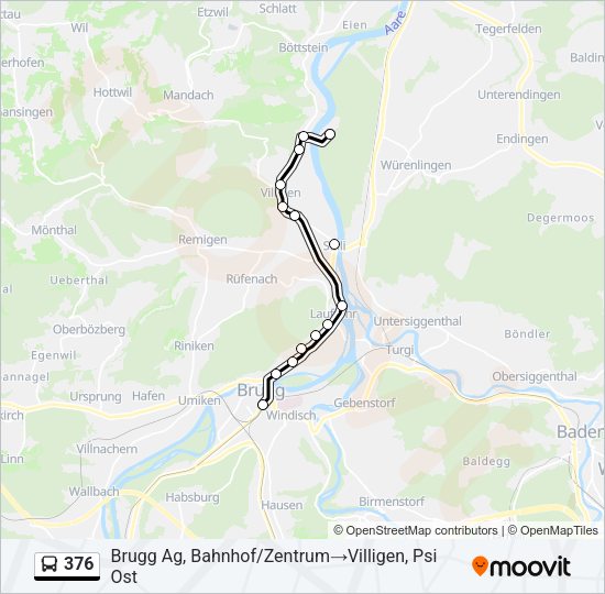 376 Bus Line Map