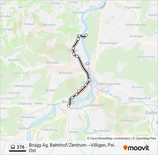 376 Bus Line Map