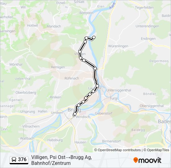 376 Bus Line Map