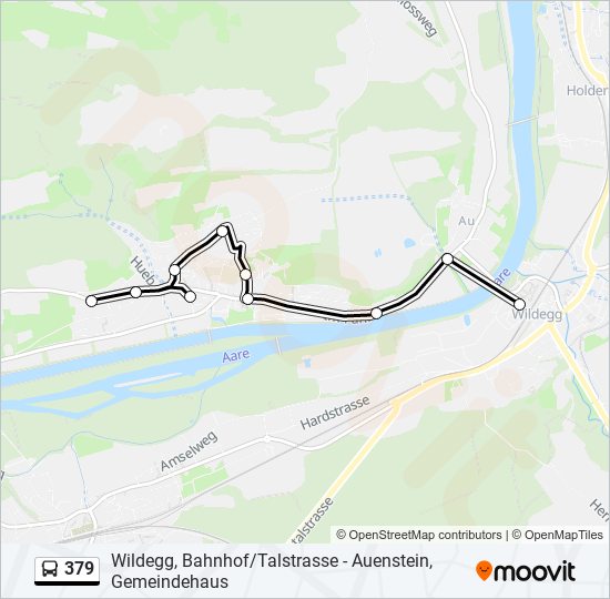 Plan de la ligne 379 de bus