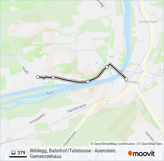 Plan de la ligne 379 de bus