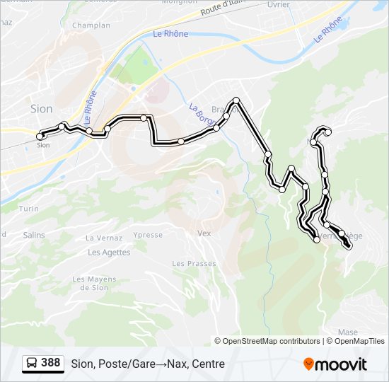 388 Bus Line Map