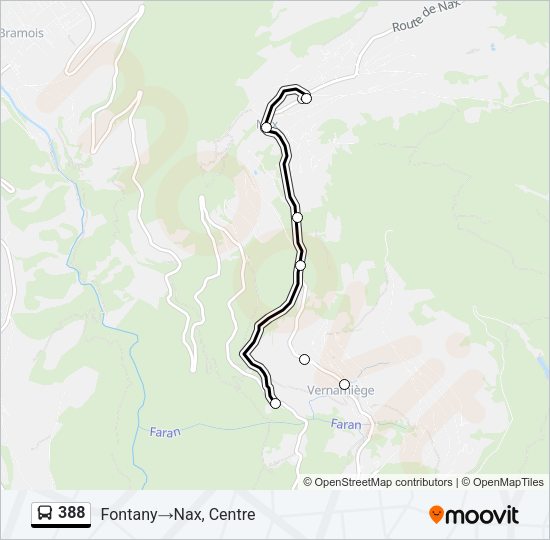 388 Bus Line Map