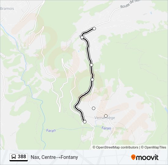 388 Bus Line Map