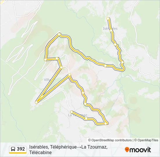 392 Bus Line Map