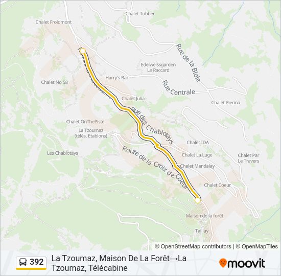 392 Bus Line Map