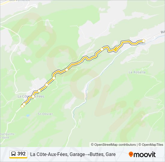392 Bus Line Map