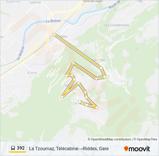 392 Bus Line Map