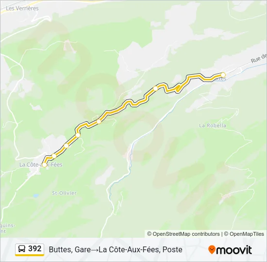 392 Bus Line Map