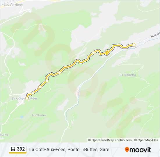 392 Bus Line Map