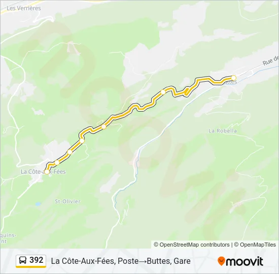 392 Bus Line Map