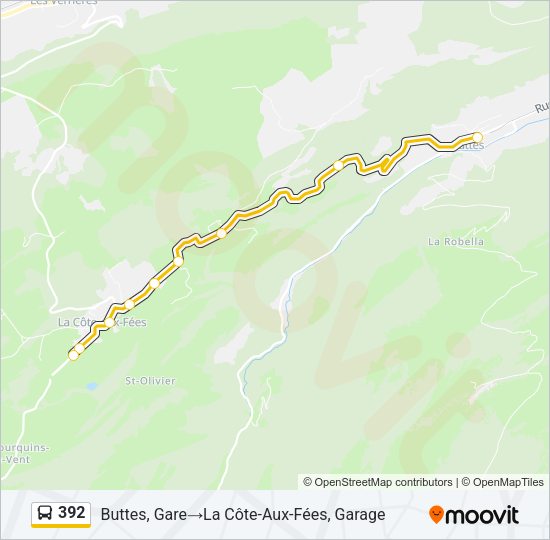 392 Bus Line Map