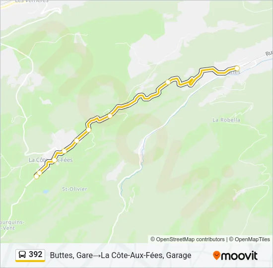 392 Bus Line Map