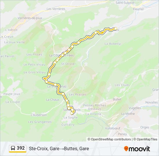 392 Bus Line Map