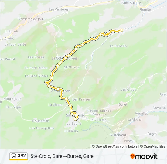 392 Bus Line Map