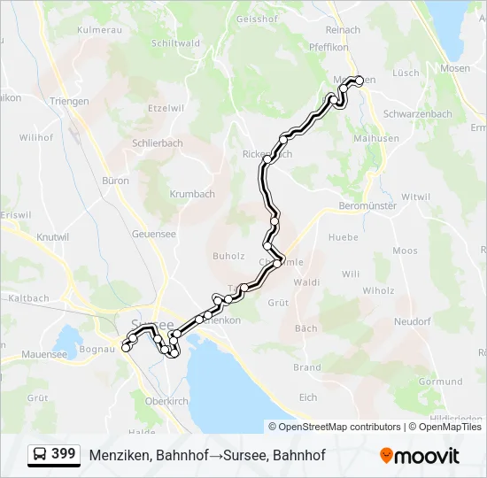 399 Bus Line Map