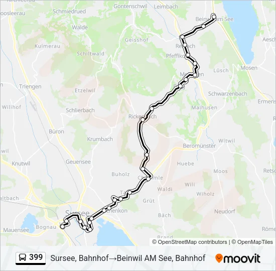 399 Bus Line Map